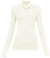 Thumbnail for your product : Joseph Roll-neck Crepe Blouse - Cream