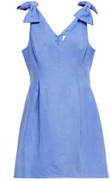Thumbnail for your product : Zimmermann Bow-embellished Linen Mini Dress