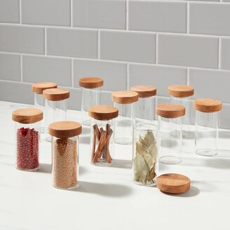 Threshold 4oz 12pk Round Spice Jar with Wood Lids Set
