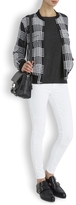 Thumbnail for your product : J Brand Nicola white ribbed skinny jeans