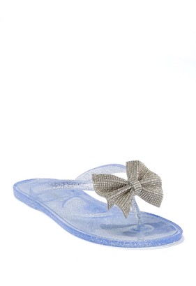 jelly shoes with bow