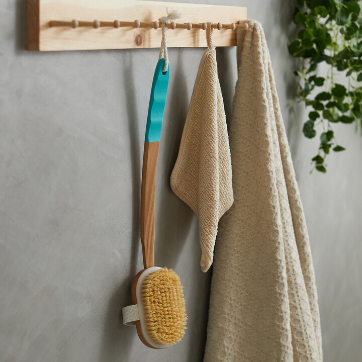 Dunelm Beechwood with Sisal Back Brush Brown ShopStyle Bath Accessories