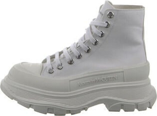alexander mcqueen canvas boots
