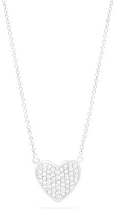 Effy 14K White Gold Diamond Heart Necklace, 0.37 TCW