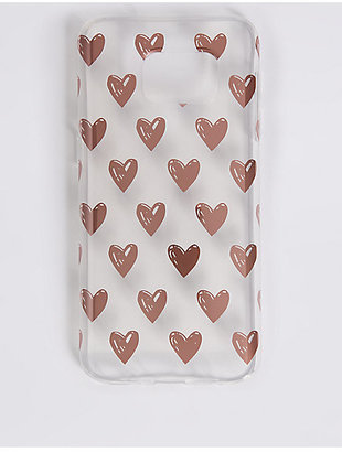 M&S Collection Samsung S7® Heart Print Phone Case