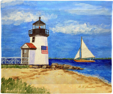 Polyester Brant Point Lighthouse Wall Hanging