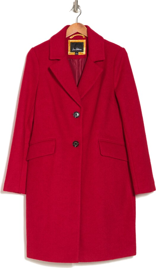 Sam Edelman Reefer Notch Collar Wool Blend Coat ShopStyle