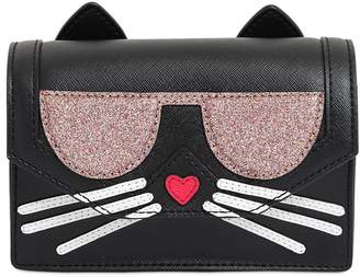 Karl Lagerfeld Paris K Kocktail Cat Faux Leather Shoulder Bag