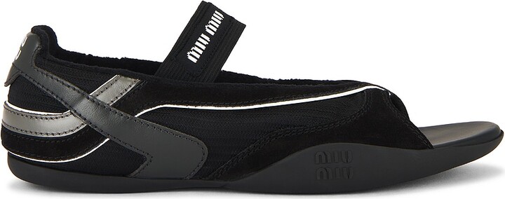 Miu Miu Sneaker Sandal in Black
