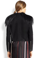 Thumbnail for your product : Maison Margiela Fur-Collar Felt Jacket