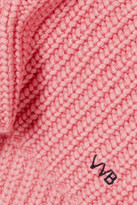 Thumbnail for your product : VVB Embroidered Ribbed-knit Sweater - Pink