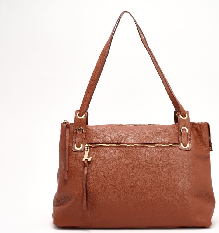 Lodis As Is Texas Leather Amanda Oversized Tote