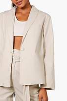 Thumbnail for your product : boohoo Womens Emily Linen Blazer