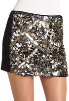 Thumbnail for your product : Catherine Malandrino Sequin Paillete Mini Skirt