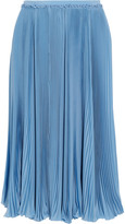 Thumbnail for your product : Rochas Pleated silk crepe de chine skirt