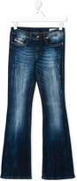 Thumbnail for your product : Diesel Kids Teen distressed flared jeans