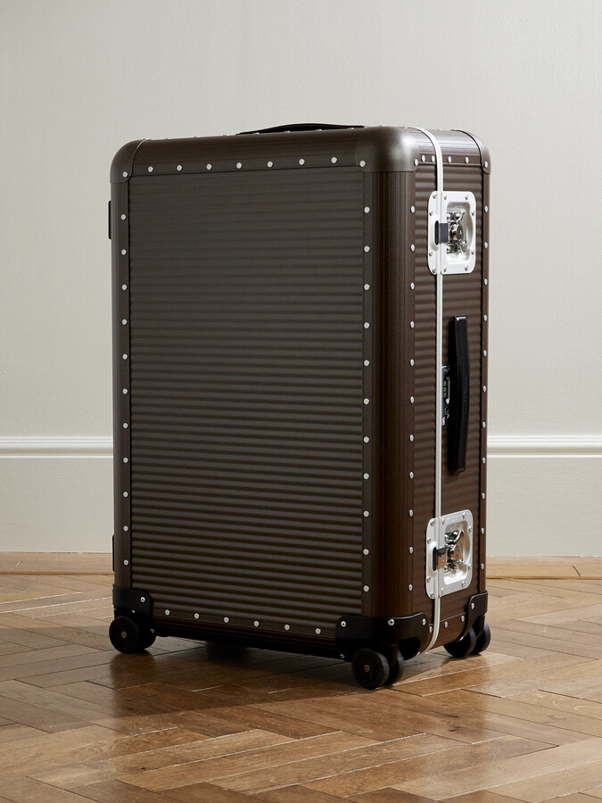 Bank Spinner 76cm Leather-Trimmed Polycarbonate and Aluminium Suitcase