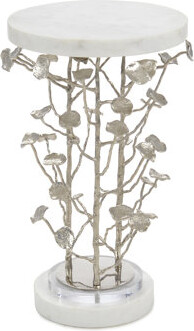 John-Richard Collection Marble Top Pedestal End Table