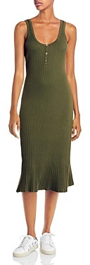LINI Ribbed Henley Sheath Dress - 100% Exclusive