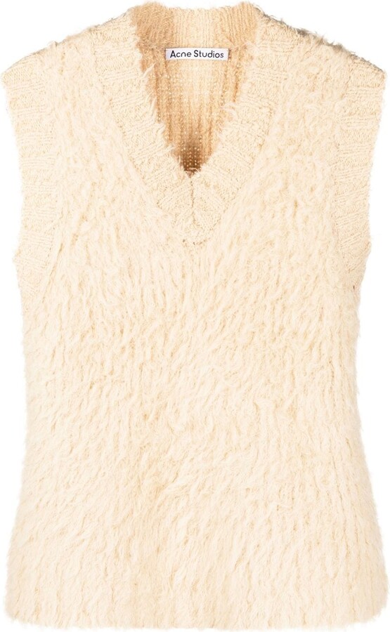 Acne Studios brushed Vneck vest ShopStyle Tops