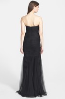 Thumbnail for your product : Amsale Women's Strapless Tulle Mermaid Gown
