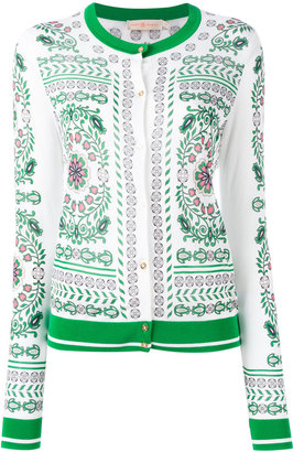 Tory Burch patterned cardigan - women - Cotton/Viscose - L