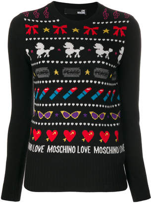 Love Moschino patterned jumper