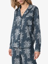 Thumbnail for your product : Desmond & Dempsey Howie pineapple print pyjama set