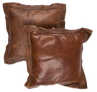 Ralph Lauren Pair of Leather Throw Pillows