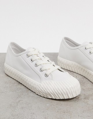 stradivarius white platform sneakers