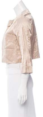 Tracy Reese Cropped Collarless Jacket w/ Tags