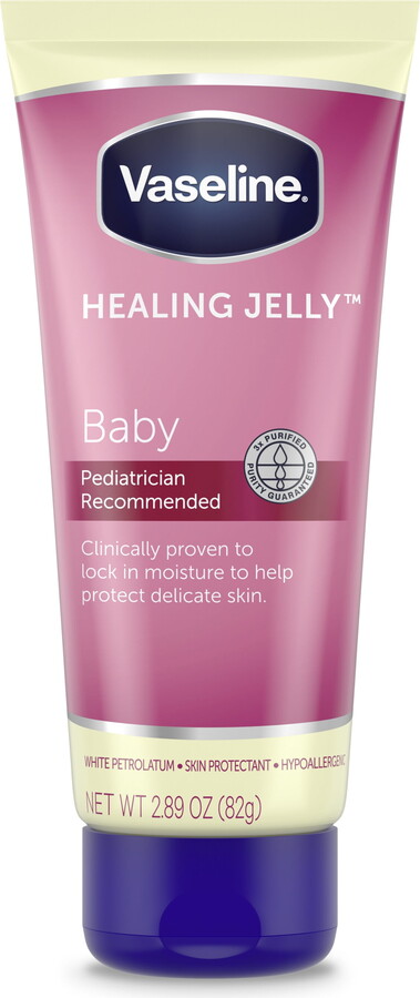 Vaseline Healing Petroleum Jelly for Baby Diaper Rash Hypoallergenic, 2.89 oz