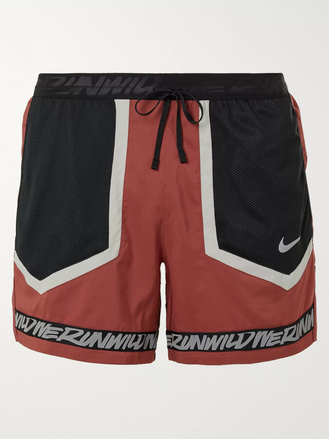 red nike running shorts