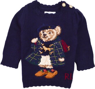 Polo Ralph Lauren Polo Bear Motif Knitted Jumper - Farfetch