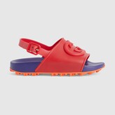 Thumbnail for your product : Gucci Children's rubber sandal with Interlocking G