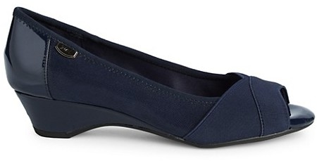 anne klein sport peep toe wedge