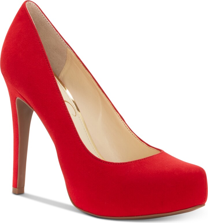 red 2 inch heels