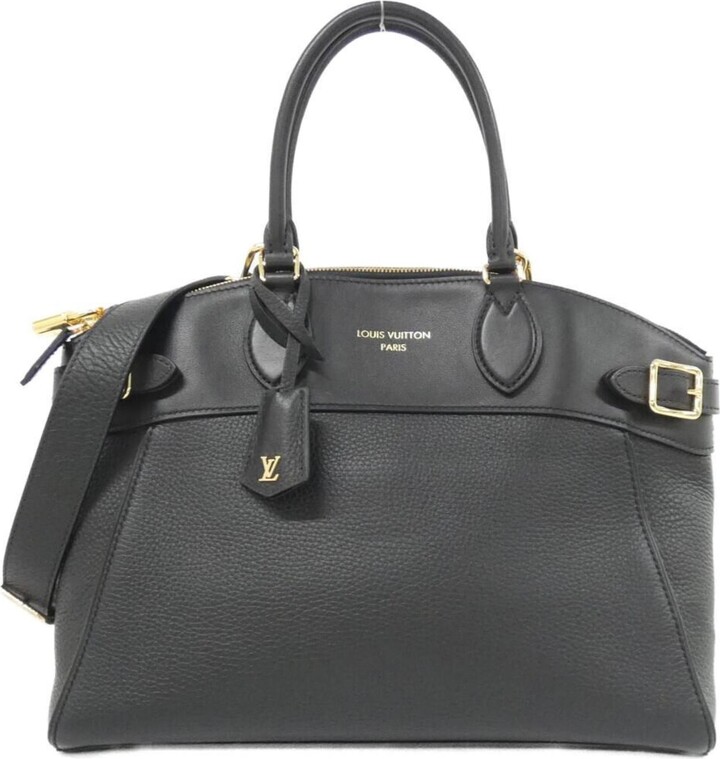 Louis Vuitton Black Leather Handbag (Pre-Owned)