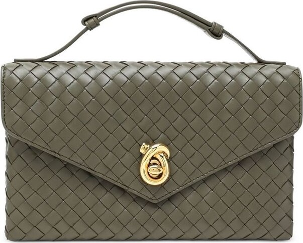 Bottega Veneta Intrecciato Knot Lock Crossbody Bag