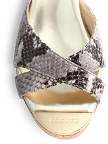 Thumbnail for your product : Jimmy Choo Prima Snakeskin Cork Wedge Sandals