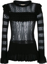 Temperley London - Cypre pointelle frill top