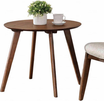 17 Stories Round Mid-Century Side Table With Tapered Legs