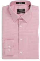 Thumbnail for your product : Nordstrom Men's Trim Fit Non-Iron Check Dress Shirt, Size 15 - 34/35 - Black