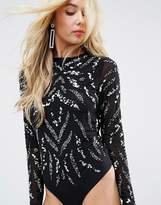 Thumbnail for your product : ASOS DESIGN Body with Scatter Stripe Embellishment