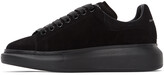Thumbnail for your product : Alexander McQueen Black Suede Oversized Sneakers