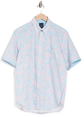 Tailorbyrd Flamingo Print Short Sleeve Shirt