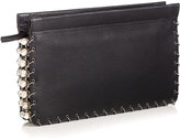 Thumbnail for your product : Dannijo Lenox Pearly Leather Clutch Bag, Black