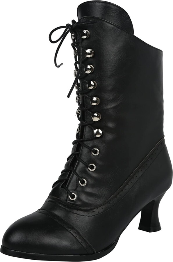 Shearling-lined lace-up boots Farfetch Damen Schuhe Stiefel Schnürstiefel 