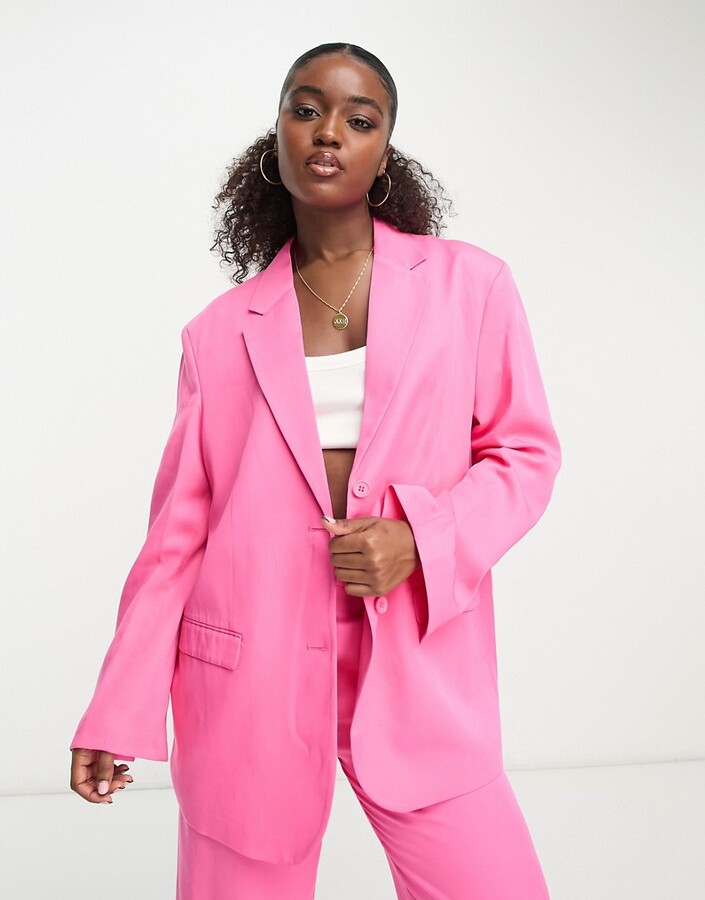 Pink blazer for black women 