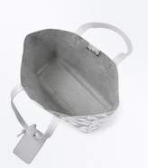 Thumbnail for your product : New Look Silver Metallic Leaf Print Beach Bag